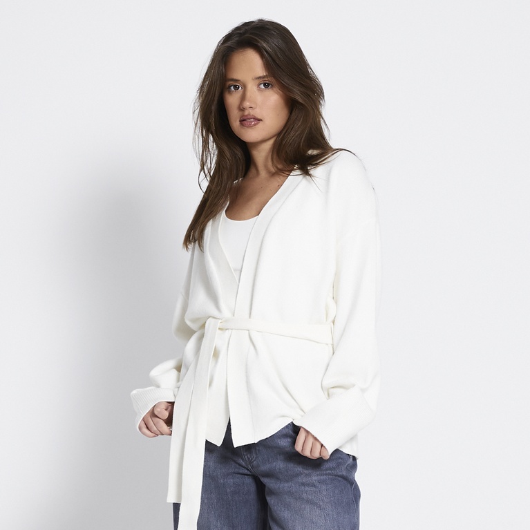 Tie waist knit cardigan "Colette"